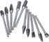 Carbide Burr Set, 10 PC Die Grinder Bits, 1/8" Shank Rotary Tool Accessories for Wood Carving