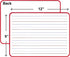 SCRIBBLEDO Magnetic Small Dry Erase White Board, 9" x 12" Double Sided, Ruled - Blank Handheld Red Framed Lapboard