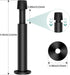 KOLAKO Black Door Stops, 4 Pack Door Stoppers for Wall, Hydraulic Shock Absorbent, 4.4 Inch Doorstop Wall Protector with Rubber Bumper Tip, Door Stoppers for Bottom of Door, Matte Black by KOLAKO