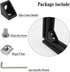 20pcs Black 2020 Series 1720 Aluminum Profile Corner Bracket with 40pcs M5 T Nuts, Screws, and Wrench for Slot