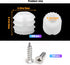 MingQiEven 200 Pack Plastic Hinge Dowel Inserts with Screws, White Dowels Door Hinge for Cabinet Door Drawer Bedside