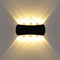 Kawell 8W Modern Wall Sconces LED Wall Light, Waterproof IP65 for Indoor Outdoor Use, Black 3000K