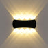 Kawell 8W Modern Wall Sconces LED Wall Light, Waterproof IP65 for Indoor Outdoor Use, Black 3000K