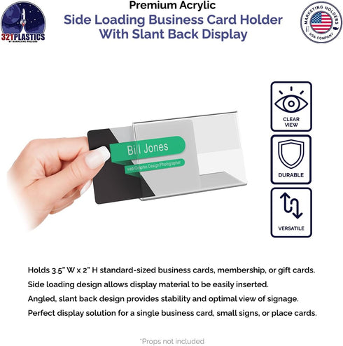 Marketing Holders 10 Pack Table Tent 3.5" x 2" Sign Holder - Horizontal Deli Ice Cream Shop Pricing
