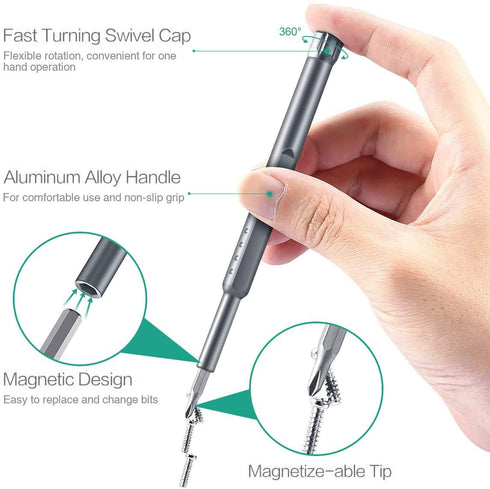 Precision Screwdriver Set 49 PCS Small Magnetic Bits Electronics Repair Kit for iPhone iPad Tablet Xbox
