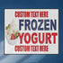 Fastasticdeals Frozen 36x24Inches Custom Decal Stickers Multiple Sizes Yogurt Blue Red Food Bar Restaurant Food Truck