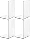 SUOXING 4 PCS Clear Acrylic Bookends for Shelves Decorative,Invisible Book Stopper with