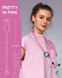 FriCARE Dual Head Stethoscope - Smooth Hot Pink Tube for Nurses and Medical Students