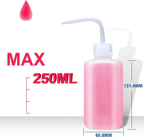 Wash Bottle, 3 Pack LDPE Squeeze Bottles, Safe Plastic Watering Bottle for Lab, Chemistry, Industry & Gardening