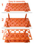 Test Tube Rack, Centrifuge Tube Holder (2 Pack - Blue and Orange) for 10ml, 15ml, 50ml, Detachable