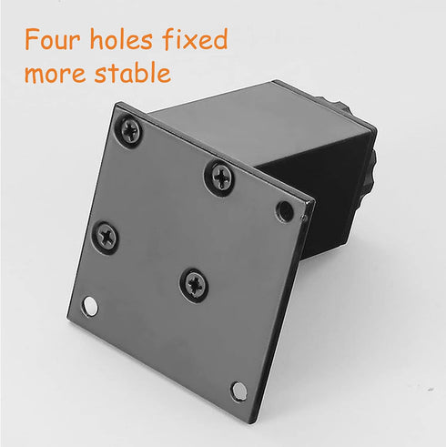 Generic Screws,4 60mm/2.4in,Black Adjustable Metal Square Table Legs,Sofa Legs,Bathroom Cabinet Support Legs,Kitchen
