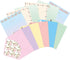 Ceiba Tree Cute Floral Stationery Paper, 48 PCS Lined Matching Envelopes, Double Sided for Invites