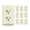 TOPELER 20 Amp Decorator Wall Receptacle, Standard Electrical Power Outlets w/Plate, 2