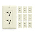 TOPELER 20 Amp Decorator Wall Receptacle, Standard Electrical Power Outlets w/Plate, 2