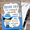 The Card Zoo Blue Western Cute Cowboy Personalized Childrens Birthday Party Thank You Cards
