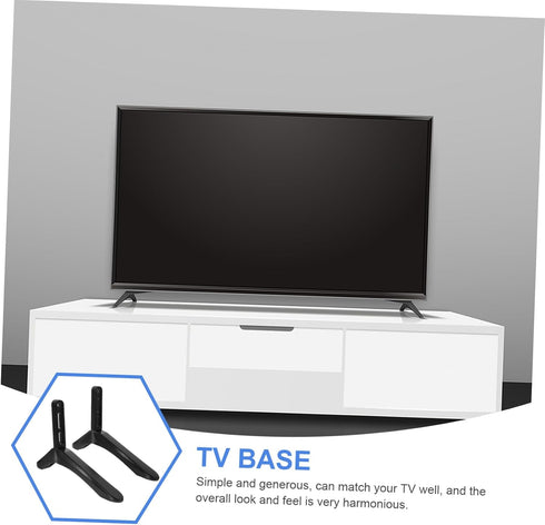 Zerodeko 1Set Tv Stand Base Bracket for Tvs Easy to Install Television Holder for Living Room Bedroom Office Supports
