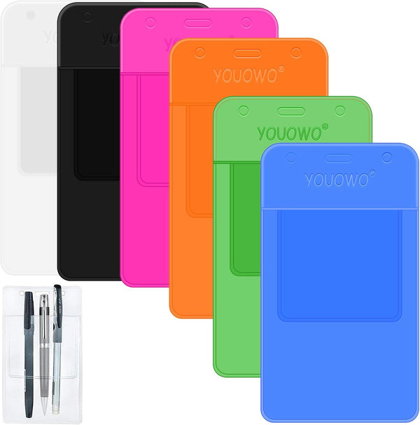 YOUOWO Heavy Duty Pocket Protectors, 6 Colors for Shirts, Lab Coats, Multi Purpose for Pen Leaks
