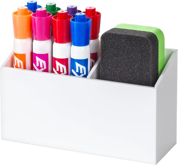 BEYGORM Magnetic Dry Erase Marker Holder for Whiteboard - Non-slip Acrylic Magnet Pen Holder for Fridge, Locker