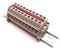 Dinkle Solar Combiner DK10N 10 Gang Box Connector, 6AWG, 60 Amp, 600V DIN Rail Terminal Blocks