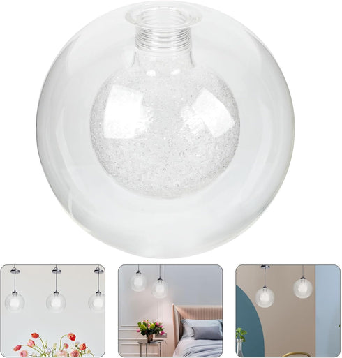 G9 4.7 Inch Kichvoe Double Glass Lampshade Round Globe Hand Blown Glass Chandelier Replacement Cover for Ceiling