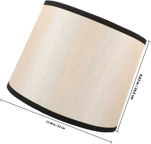 HAKIDZEL Round Replacement Lamp Shade for Floor Lamp Black-edged Cloth Cover with Top and Bottom for Bedroom and Home