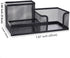 TSY TOOL 2 Pack Black Pen Holder, Mesh Desk Organizer with Pencil Holder and Storage Baskets for Office Supplies