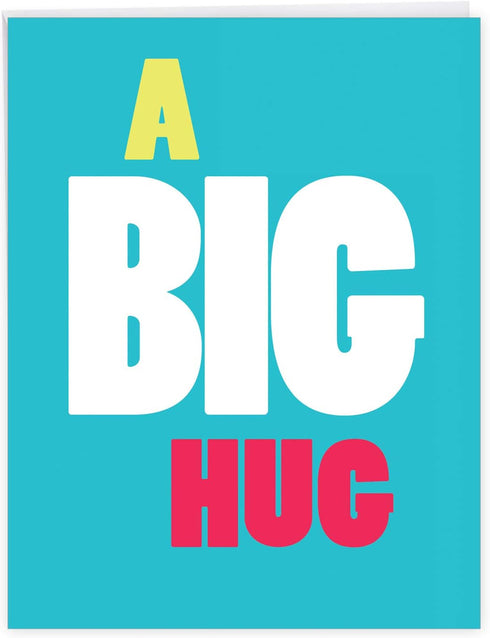 NobleWorks - 1 Large Blank Greeting Card (8.5 x 11 Inch), All Occasion Notecard with Envelope, Big Bold Letters