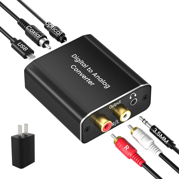 Digital to Analog Audio Converter, Hdiwousp 192 kHz DAC Digital Coaxial and