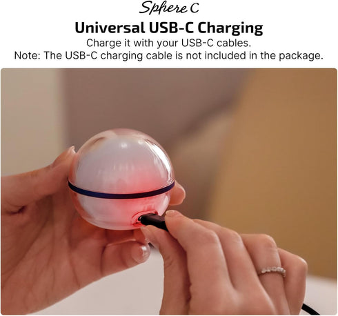 75 Dimmable OLIGHT Sphere C Smart Night Light, USB-C Rechargeable, Ambient Table Lamp with APP Control, Lumens RGB