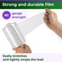 IDL Packaging 5"x 1000' Stretch Wrap Mini Roll 80 Gauge with Cardboard Handle (Pack of 2 Rolls) - Extra Sticky Clear