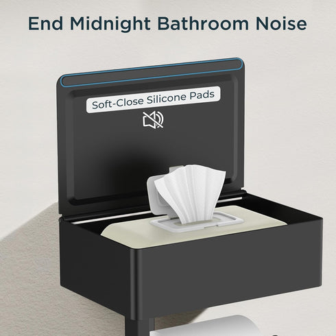 Commercial(2, FORIOUS Toilet Paper Holder with Shelf, Sanitary Napkin Receptacle Tampon Holder, Wall Mount Toilet Paper