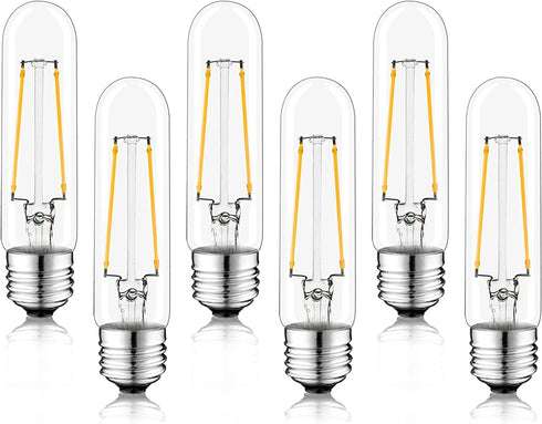 5 Inch T10 Tubular LED Light Bulbs, 4000K Daylight, Dimmable, 4W Equal to 40 Watt, 400LM, 6 Pack