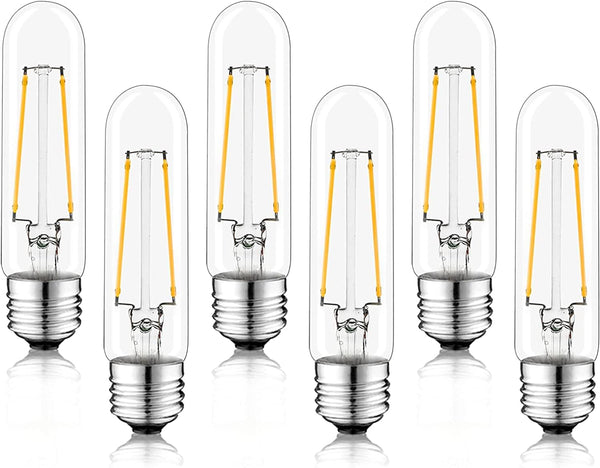 5 Inch T10 Tubular LED Light Bulbs, 4000K Daylight, Dimmable, 4W Equal to 40 Watt, 400LM, 6 Pack