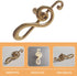 PRETYZOOM Vintage Brass Cabinet Pull Handle for Wardrobe and Drawer, Small Furniture Knob with Note Design, Suitable