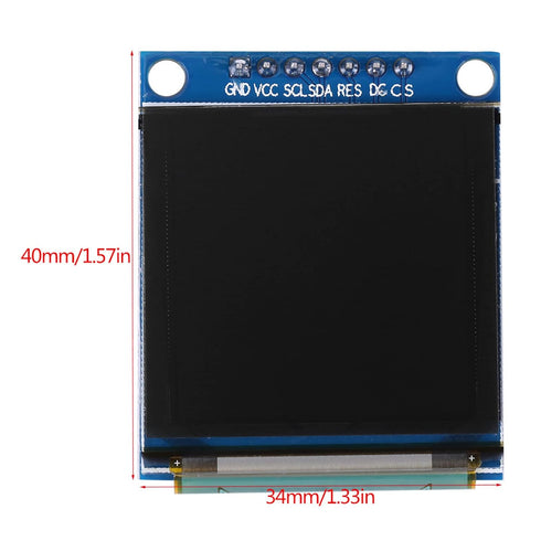 Vikye 1.5inch 128x128 SSD135 OLED Display Module, OLED Color Display Screen Faster Response Module Serial Peripheral