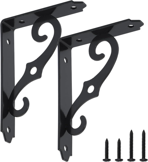 HOME MASTER HARDWARE Decorative Shelf Brackets 5x3-1/2 in Wall Mounted Floating Shelf Bracket L Heavy