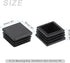 Cap(35 35mm) 2Pcs, METALLIXITY Square Tube End x Plastic Plugs Insert End Caps Pipe Cap Cover - for Furniture Table
