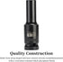 1/2-Inch Drive 9mm Deep Impact Socket, 6-Point Design, Heat-Treated Chrome Molybdenum Alloy Steel