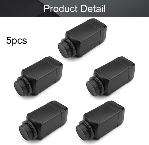 Othmro 5pcs Plastic Lab Chemical Reagent Bottles, 1000ml Wide Mouth Liquid/Solid Storage with Anti-theft Cap
