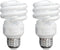 Xtricity Compact Fluorescent Light Bulbs, T2 Spiral, E26 Base, 13W (60W Equivalent), 2 Pack