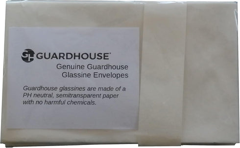 Guardhouse Glassine #4.5 Envelopes, 3 1/8 x 5 1/16” 79.5 x 128.5mm, Pack of 100