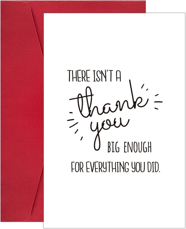 Ogeby Funny Thank You Card for Men Women, Lovely Thankful Greeting Card