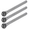 uxcell Tungsten Carbide Rotary Files 1/8" Shank, Double Cut Ball Shape Burrs Tool 6mm Dia, 3pcs