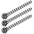 uxcell Tungsten Carbide Rotary Files 1/8" Shank, Double Cut Ball Shape Burrs Tool 6mm Dia, 3pcs