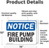 (2 Pack) Fire Pump Building OSHA Notice Sign 14 Inch X 10 Inch Vinyl Label Decal Sticker Weather Resistant, UV Protected for Workplace, Business, and Construction Site, Made in the USA