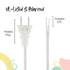 8 Ft Silver Lamp Cord with Switch, Vinyl Covered Replacement Electrical Wire for Table & Floor Lighting Fixtures, UL