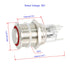 Latching Push Button Switch 36V Waterproof Stainless Steel Metal 3/4" Mounting Hole Red LED SPST Switch for Electrical Equipment, 2 Pcs, High Round