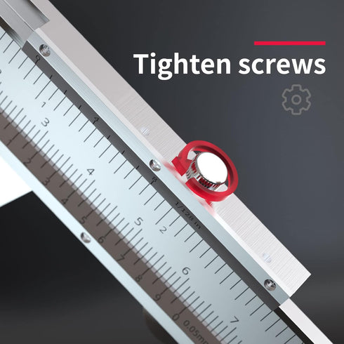 Vernier Caliper, Measuring Tool Micrometer Carbon Steel Inch/Metric 0-6" Range 1/128 Inch Dual Reading Scale
