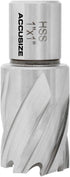 Accusize Industrial Tools Hss Annular Cutter, 1'' Diameter by 1'' Depth with 3/4'' Weldon Shank