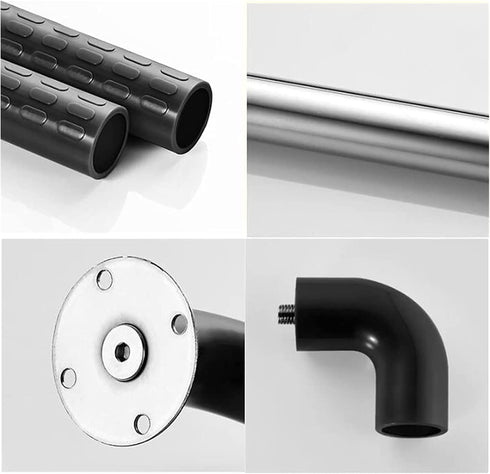 ALDEPO 4 Grab Bars Stainless Steel Bathroom Handrail, for Bathtub, Shower Non-Slip Assist Support Rail, Toilet Elderly